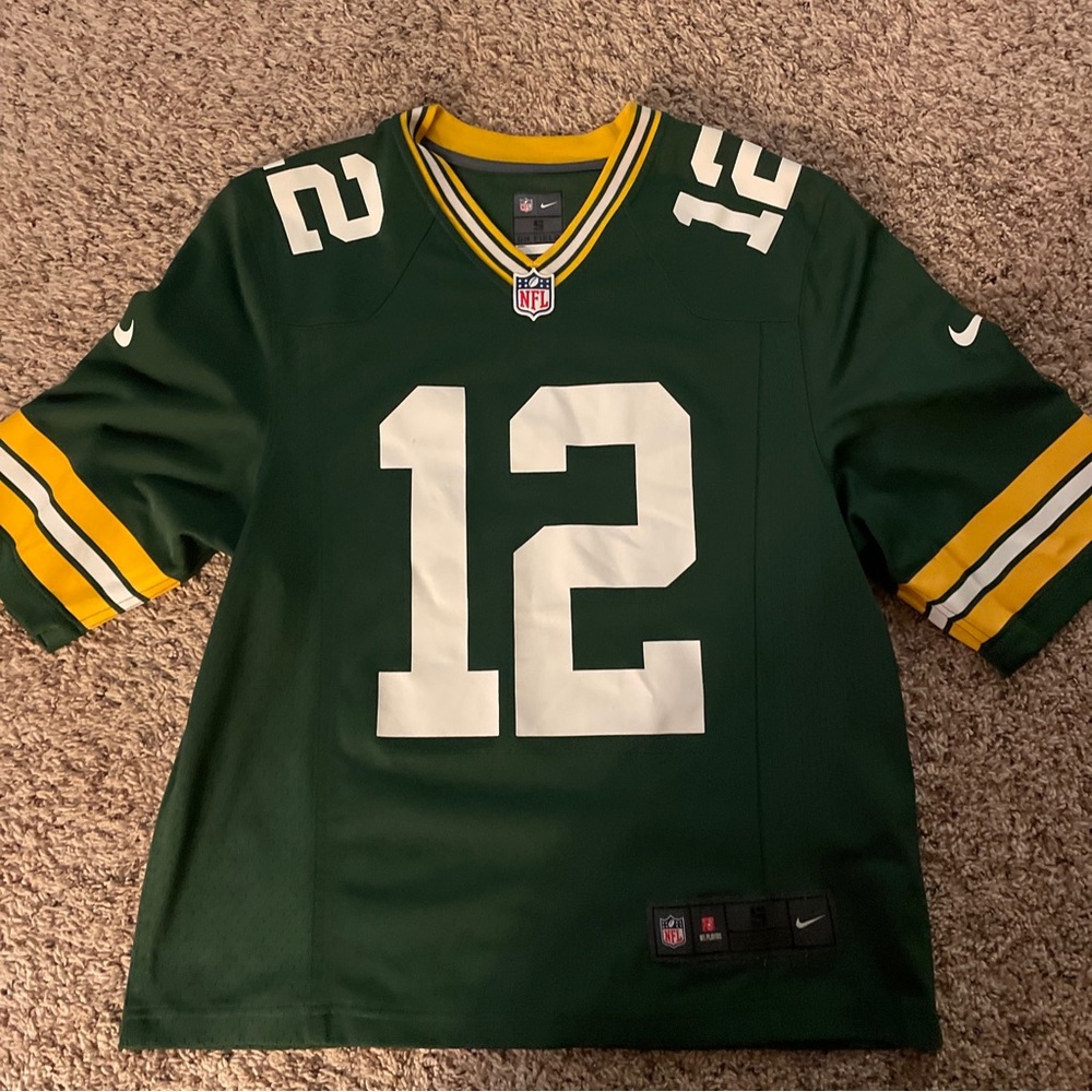 Nike On Field NFL Green Bay Packers #12 Aaron Rogers Jersey Mens Sz S